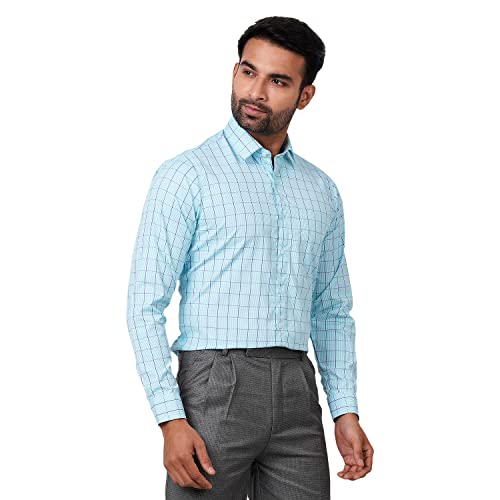 Image of Maharaja Polyester Checkered Office Wear Shirts for Men
