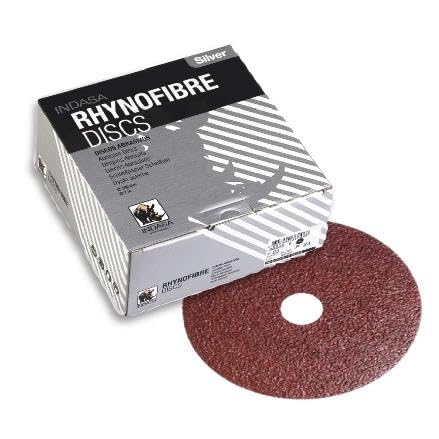 Buy Indasa 5" Rhynofibre "A" Silver Resin Fiber Grinding Discs, 1000 Series 24