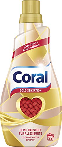 Coral Colorwaschmittel (für bunte Kleidung Gold Sensation Limited Edition) 6 x 22 WL, 6 Stück