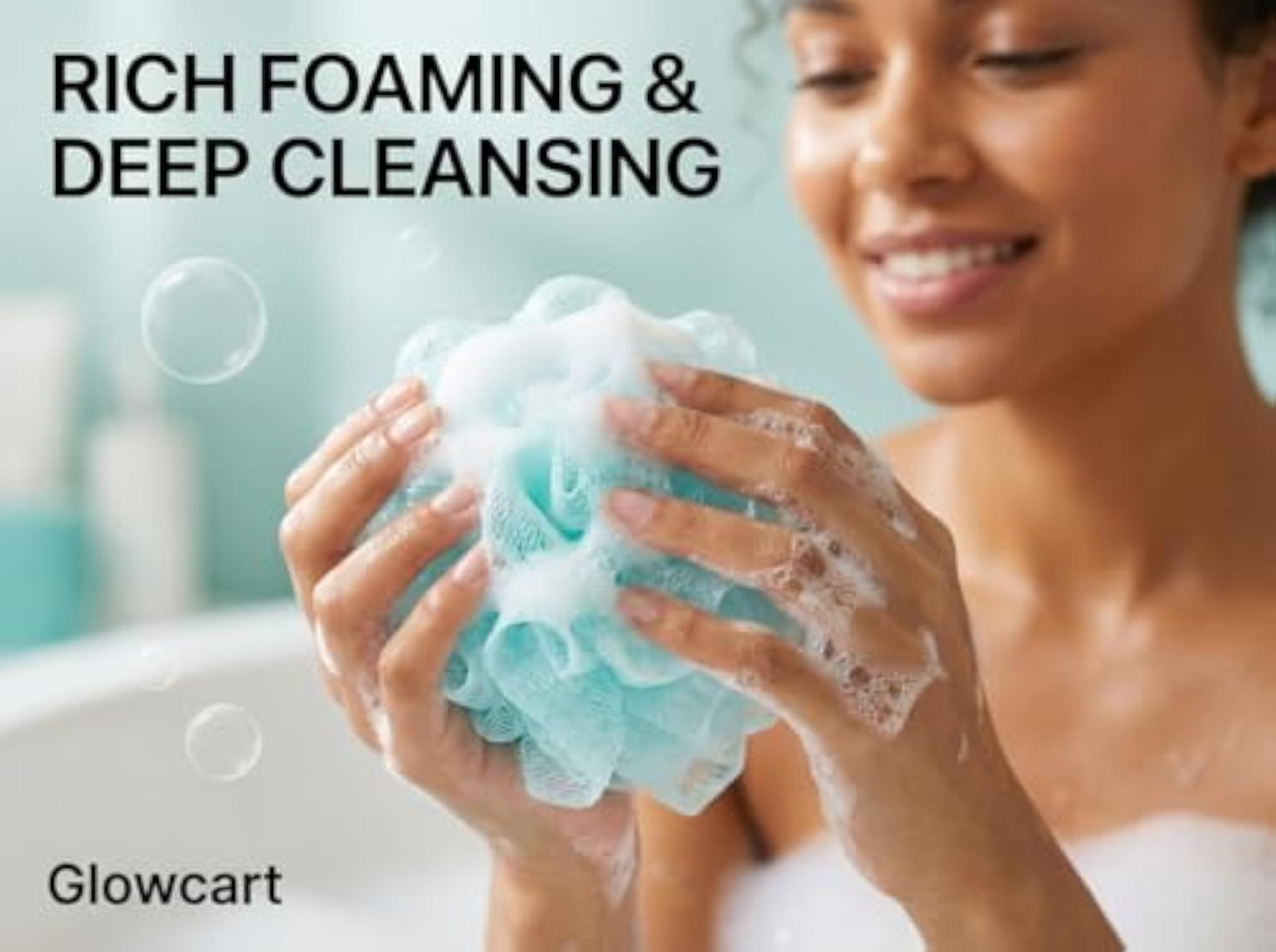 Duo Splash Bath Sponge Loofah, Soft Exfoliating Body Scrubber