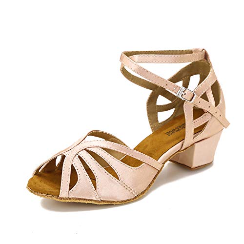 TTdancewear Dance Shoes for Women Low Heel Ballroom Dance Shoes Salsa Latin Practice Dancing Shoes Cuban Heels 1.5