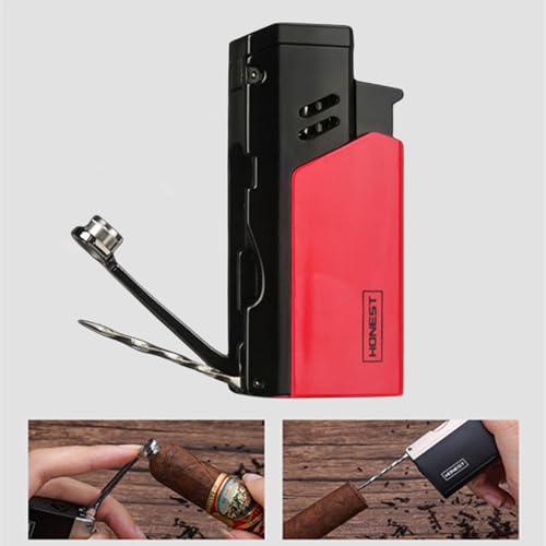 Encendedor Jet Torch recargable con llama ajustable miniatura 4