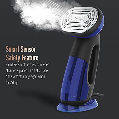 Conair 2-in-1 Handheld Steamer and Iron for Clothes, Turbo ExtremeSteam 1875W Garment Steamer and Clothing Iron,Black / Blue - Image 6