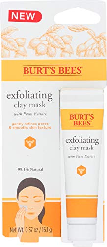Burts Bees, Mask Clay Single Use Exfoliating, 0.57 Ounce