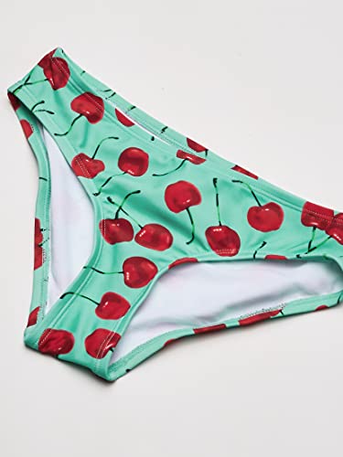 Kanu Surf Girls UPF 50+ Beach Sport Racer Bikini 2-Piece Swimsuit, Addie Sea Green, 6X3