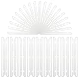 100 Pcs Clear 3 Hole Punched Magazine Holders, 11.9x1.1 Inch Plastic Binder Insert Strips for 3 Ring Binders...