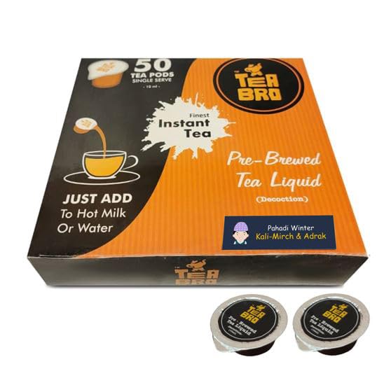 Instant Tea Pods (Kali-Mirch & Adrak Flavour) | 50 Single Serve Pods | Pre-Brewed Tea Liquid Decoction (Concentrate) | Just Add Hot Water OR Milk | Capsules, Cups, Tubs (B0BS3Y61PF) Amazon Price History, Amazon Price Tracker