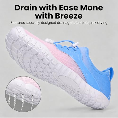 Image of Barefoot Water Shoes for Men Women 2026 Quick Dry Athletic Shoes Non-Slip Wide Toe Aqua Footwear Beach Swim Hiking Kayaking Yoga Outdoor Sport