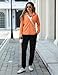 Marvmys Athletic Tracksuit Matching Sweat Sets Zip Up Track Suit for Women 2 Piece Set Fall Jogger Set with Jacket Orange M