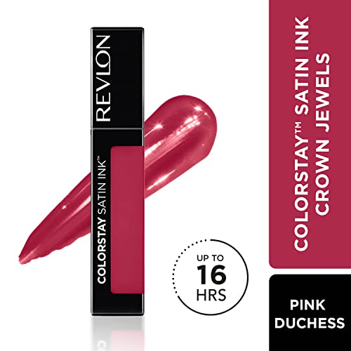 Image of REVLON Colorstay Satin INK, Comfortable, Longwear Rich 16-Hour Liquid lip Color, Formulated with Black Currant Seed Oil & Vitamin E, Pink Duchess - (031) (Pack of 2)