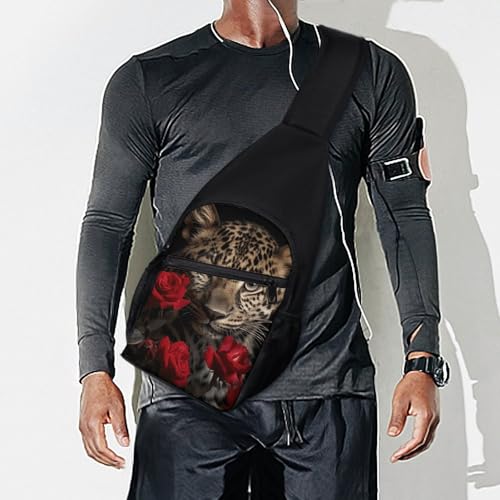 Mochila tipo sling ligera estilo leopardo para hiking miniatura 7