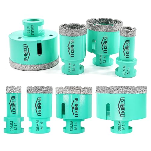 LEKOMESH M14 Trapano per Piastrelle Corona Diamantata - 20/35/50/68mm Trapano Diamantato Corona Foro Perforante Per Porcellana, Ceramica, Piastrelle, Marmo, Granito, Pietra