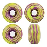 Blank Skateboard Wheels 52mm x 30mm 99A USA Made Swirl Color Purple/Yellow