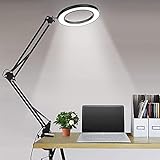 【Verstellbarer Schwenkarm&vielseitig verwendbar】Verstellbarer Schwenkarm und vielseitig verwendbar: Lupenlampe ist um 360° drehbar, das Gelenk des Arms lässt sich flexibel in die gewünschte Position bringen und der lange Arm kann um 35-70cm gestreckt werden. Das Licht mit 5-facher Lupe erleichtert das Betrachten von Kleinteilen, Lesen von Büchern, Schweißen, Erstellen von Mustern, Nähen usw. Geeignet für Schulen, Studienräume, Büros, Bibliotheken, Labore usw.