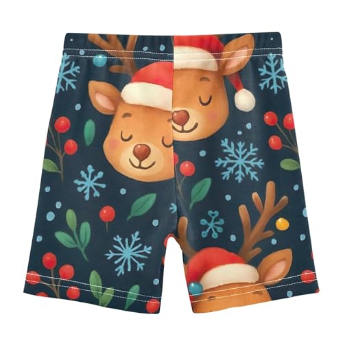 Joisal Cotton Under Dress Shorts Print Cute Reindeer Dark Blue Toddler Biker Shorts Girls 4t Kids Clothes2
