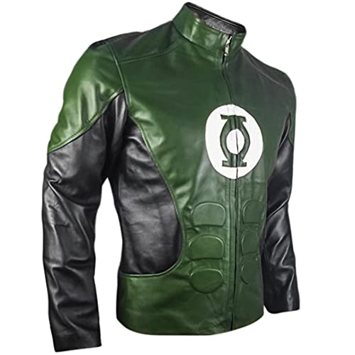 FaddyRox Green Lantern Leather Jacket - Real Sheep Leather - XL3