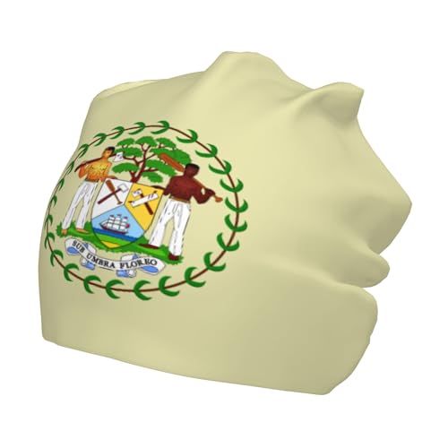 National Emblem of Belize Children Hip Hop Knitted Hat Kids Elastic Leisure Knit Cap Warm Sleep Beanies Black