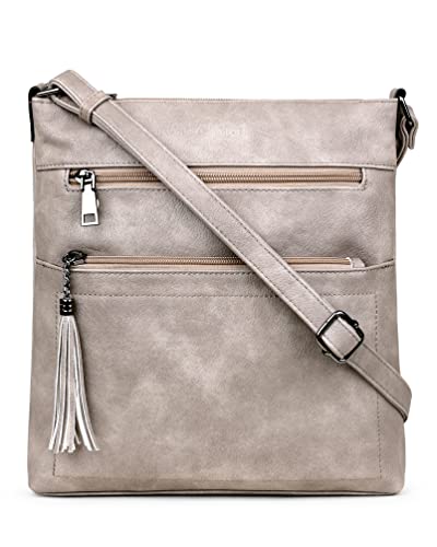 Image of MASINTOR Crossbody Purses for Women, Multi Pocket Casual Crossbody Bag, Adjustable Strap Shoulder Bag with Tassel