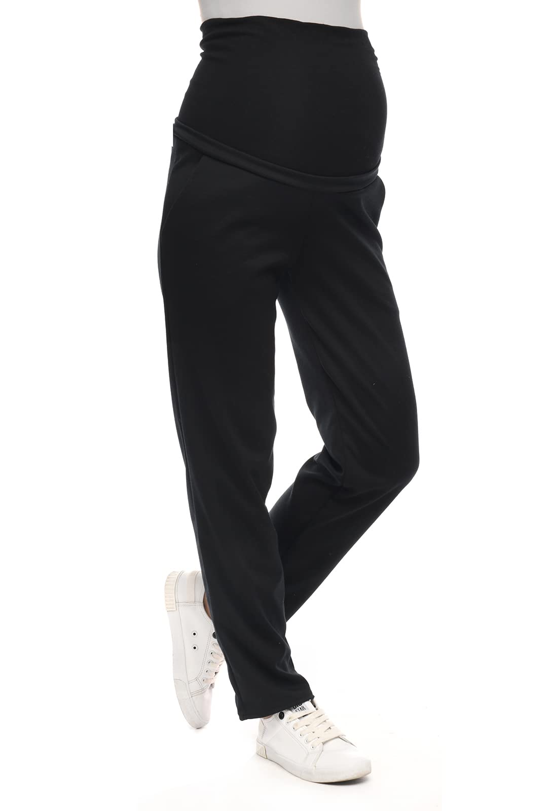MijaCulture Pantalon de grossesse décontracté Hanna M009, Noir , XXL