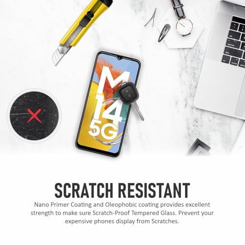Image of SupCares Privacy Tempered Glass for Samsung Galaxy A14, Galaxy M14 and Galaxy F14 (6.6 Inch) With Installation Kit | Military-Grade Gorilla Screen Protector | Edge to Edge Coverage | Black