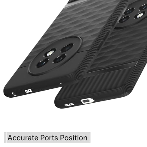 Image of Pikkme Back Cover for Realme 13 Plus 5G / Realme P1 Speed 5G Camera Protection 3D Hexa Cube Design Silicone Protective Bumper Case (Black)