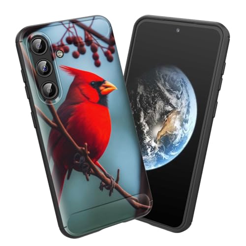 smauncucn for Galaxy S24 Plus Case,Soft TPU Slim Fashion Anti-Fingerprint Non-Slip Protective Phone Case Cover for Samsung Galaxy S24 Plus (6.7") 2024,Red Cardinal Bird - image 1