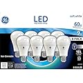 GE Lighting LED A19 Light Bulb with Medium Base, 9-Watt, Soft White, 8-Pack, Non-dimmable