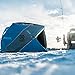 CLAM X400 8 x 8 Foot Portable Pop-Up Outdoor Ice Fishing Shelter 4 Sided Thermal Hub Shelter Tent with Anchors and Carry Bag, Blue