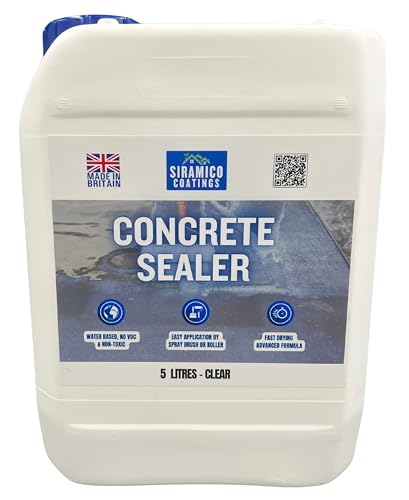 SIRAMICO COATINGS Premium Clear Concrete Sealer | 5 Litres | Durable Dustproofing Sealant for Concrete Surfaces