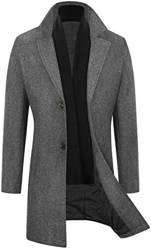 WULFUL mens Trench Coat Trench Coat