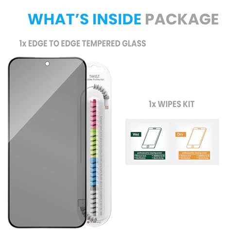 Image of FIRST MART Privacy Tempered Glass for Nothing Phone 4A With Cable Guard & Installation Kit | Anti-Spy 9H Screen Protector, Edge-to-Edge, Case-Friendly | Black