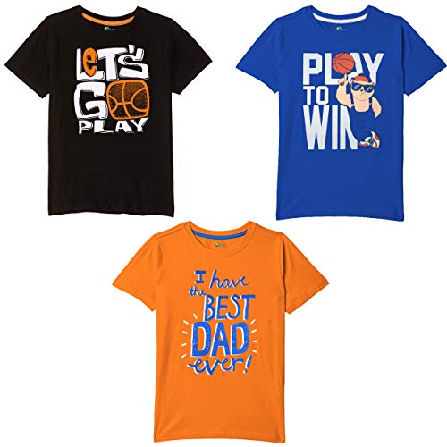 Image of Real Basics Boy's Regular Tshirt(Pack of 3)