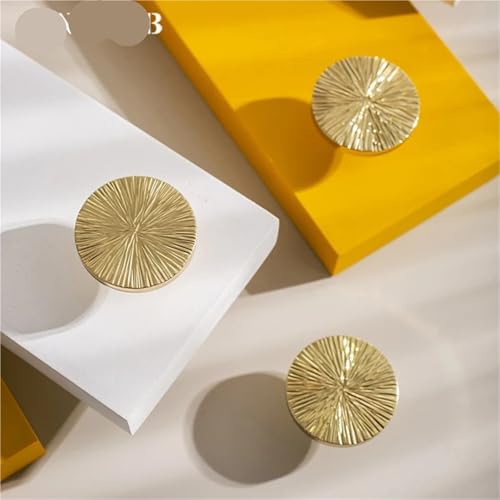 ゴールド真鍮食器棚プル引き出しノブキッチンキャビネットハンドルハードウェアベッドルーム装飾/靴食器棚家具ハンドル1個(C-4377-M28mm)