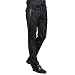 Devil Fashion Punk Men Cotton Dress Pants Victorian Printed Bandage Bridal Pants (M)