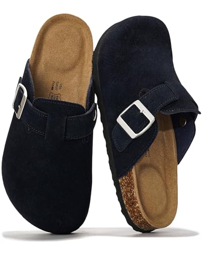 Image of Project Cloud 100% Genuine Leather Footbed Clogs for Women - Memory Foam Arch Support Slippers for Women - Trendy Slip-ons Women's Mules & Clogs Sandals