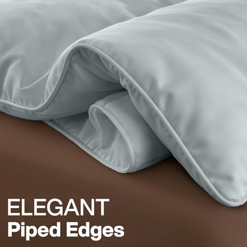 Image of Utopia Bedding Comforter Duvet Insert, Quilted Comforter with Corner Tabs, Box Stitched Down Alternative Comforters California King Size (Light Grey)