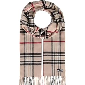 FRAAS Cashmink Schal 35 x 200 cm - Weicher als Kaschmir - Schal kariert für Damen und Herren - Perfekt für Herbst und Winter Beige