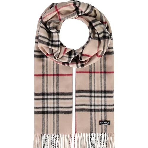 FRAAS Cashmink Schal 35 x 200 cm - Weicher als Kaschmir - Schal kariert für Damen und Herren - Perfekt für Herbst und Winter Beige