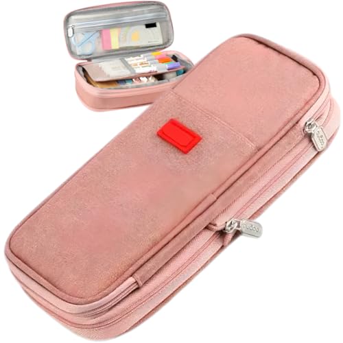 Estojo Escolar Organizador Masculino Feminino Grande Capacidade Estojo Lapis Material Escolar (Rosa)