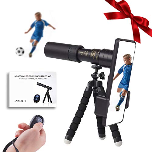 PILOCH High Definition Monocular Telescope (8x24) with Tripod Stand & FMC BAK4 Prism â€“ Waterproof, Night Vision, HD High Definition Zoom Pocket Monocular Scope for Bird Watching, Hunting, Camping