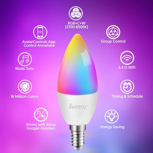 Avatar Controls ALS28L-E12 6 Pack E12 Smart Bulbs thumb #1