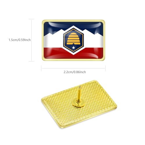 Image of 12 /24 /50 /100Pcs Official State of Utah Flag Pins Bulk - Metal US Utahn UT Lapel Pin