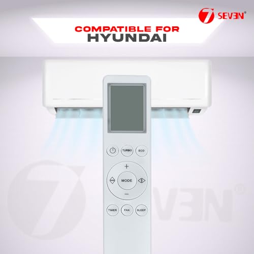 Image of 7SEVEN Compatible with Hyundai Ac Remote Original Model WM2-S-C Suitable for Split, Window and Cassette Air Conditioner and Match Existing Remote Control Key by Key to replicate Function of Original