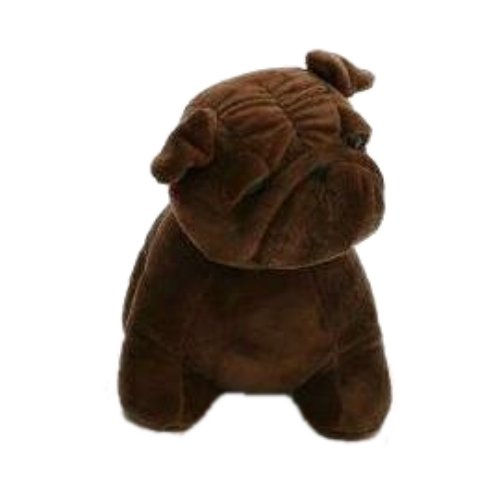 Preisvergleich Produktbild Türstopper mit Mops-Design, weicher Stoff, Braun