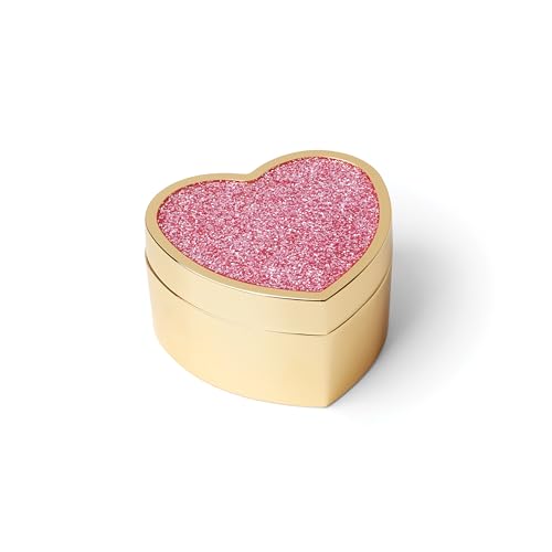 Kate Spade New York Sitting Pretty Pink Glitter Heart Box