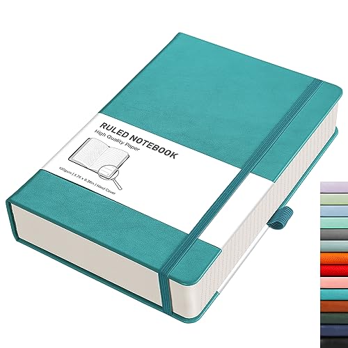 RETTACY Taccuino formato A5, a righe, con 320 pagine numerate