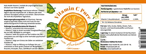 Vitamine C Puur - Vitamine C Poeder - Puur Ascorbinezuur - 500g Hoge Dosis - Met Maatlepel - Veganistisch - Premium… - Image 3