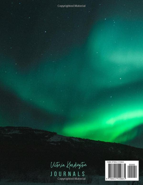 Miniatura 2 de Swirly Aurora Borealis Notebook For School, Work or Home - 120 Lined Pages - 8.5" x 11"