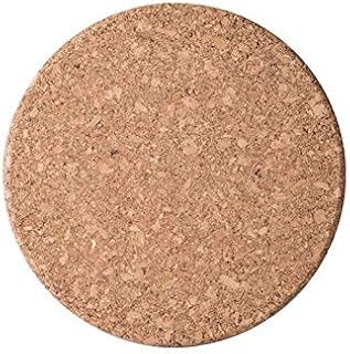 Cork Coasters, Round edge, 6 pack set, Natural and Eco-friendly, Heat-resistant, Reusable