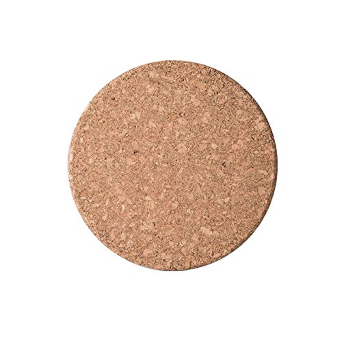 Cork Coasters, Round edge, 6 pack set, Natural and Eco-friendly, Heat-resistant, Reusable